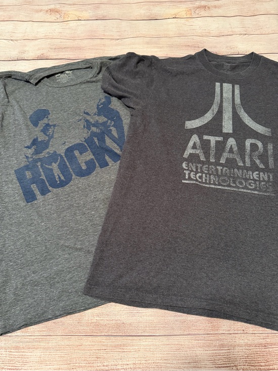 Other - Lot of 2 Mens Medium Gray T-Shirts: Atari and Rocky
